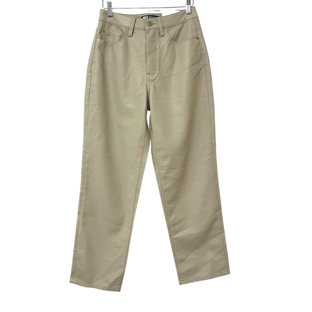NWT Free People Blue Revival Unreal Vegan Leather Straight Pants